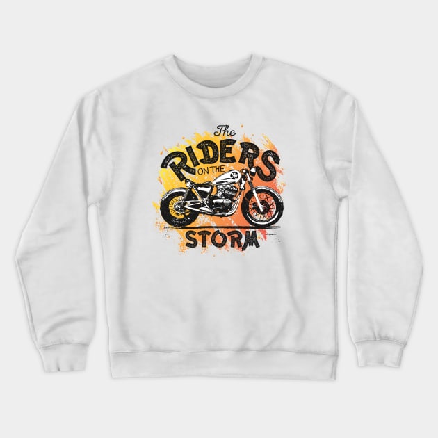 Vintage Motorcycle Rider Crewneck Sweatshirt by Mako Design 